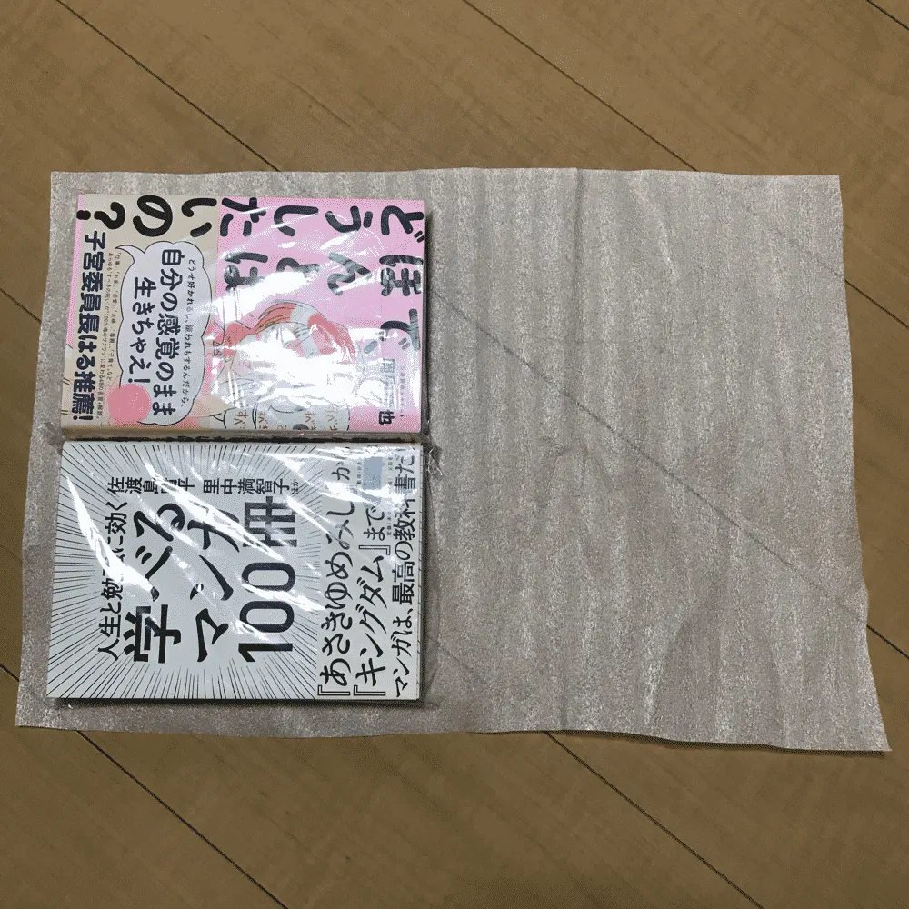 梱包した本をA4封筒に入れる
